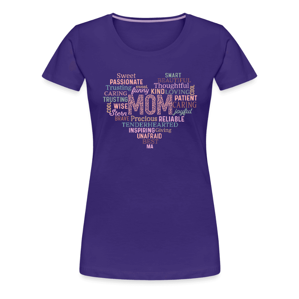 happy-prints.eu - Frauen Premium T-Shirt mit Herz - tolles Motiv zum Muttertag - Motiv und Text easy änderbar