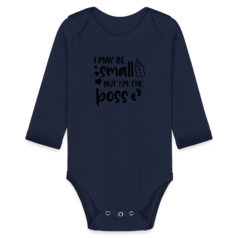 happy-prints.eu - Personalisierter Unisex Baby Bio-Langarm-Body - 100% Bio Baumwolle - bis Größe 80 bzw. 12 Monate - in vielen Farben und Größen - Bild, Motiv und Text sind individualisierbar