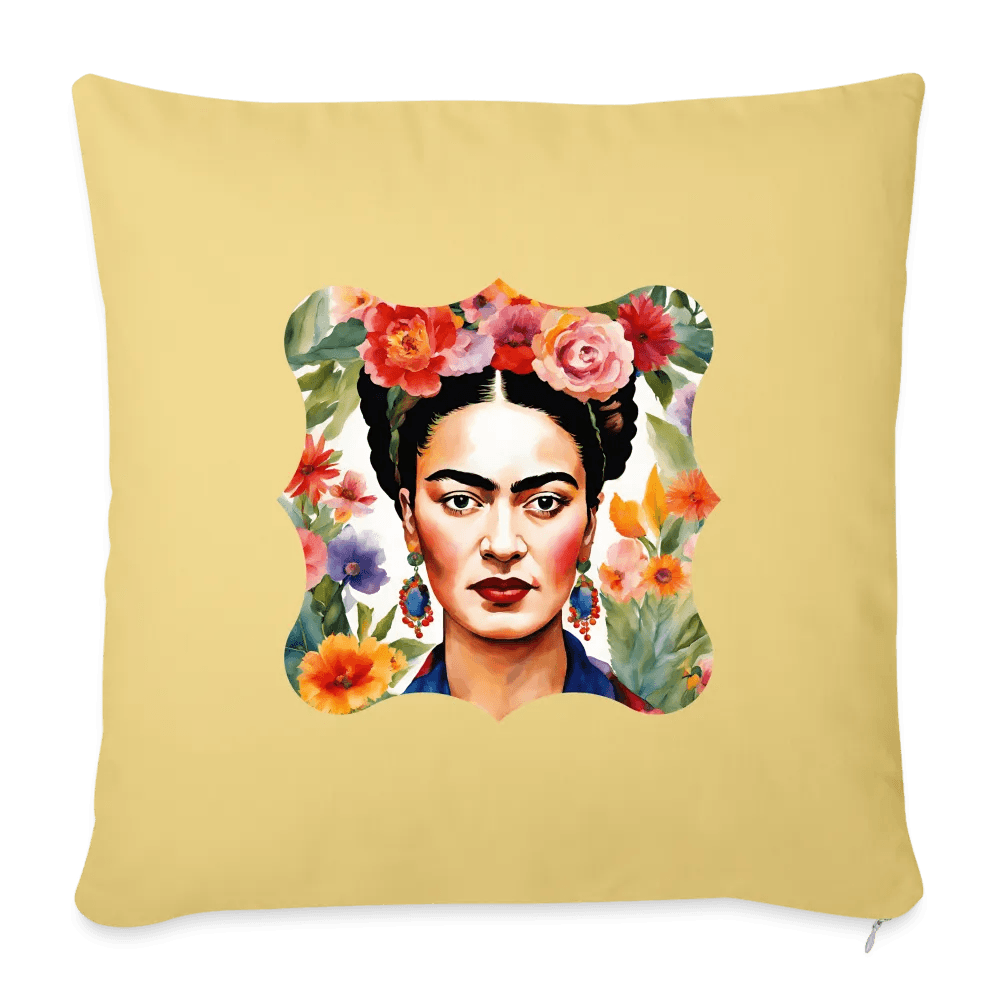 happy-prints.eu - Personalisiertes Sofakissen mit Füllung - Frida Kahlo abstrakt interpretiert - tolle ergänzende Motive in dieser Serie - 44 x 44 cm - viele verschiedene Polsterfarben