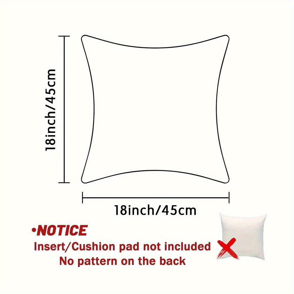 4er-Set Kissenbezüge „Salbei & Shapes“ – Modern Nordic Sofa-Dekoration mit Blumen, Geometrie & „Home Sweet Home“ - in vier Größen