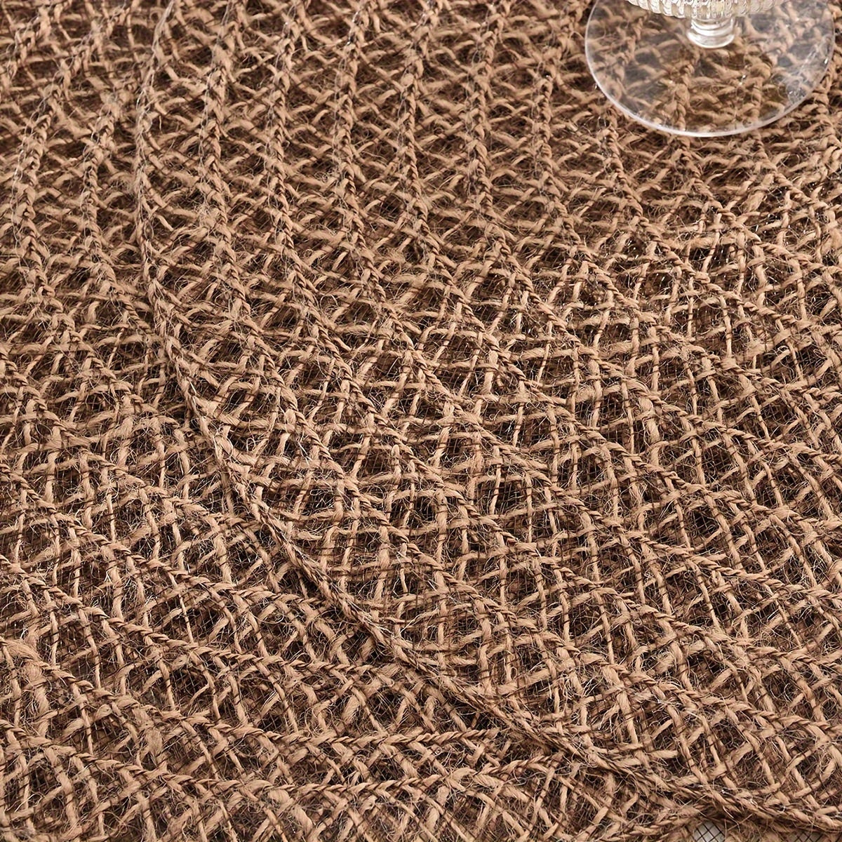 4er-Set wunderschönes Jute Platzset bzw. Tischset – Rutschfeste, Hitzebeständige Unterlage mit Naturstruktur - Ø ca. 38 cm