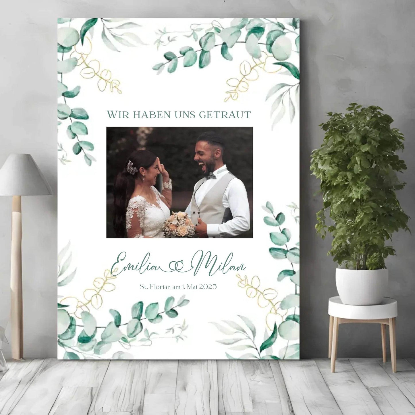 happy-prints.eu - Personalisiertes Poster zur Hochzeit - mit eigenem Bild und individuellem Text