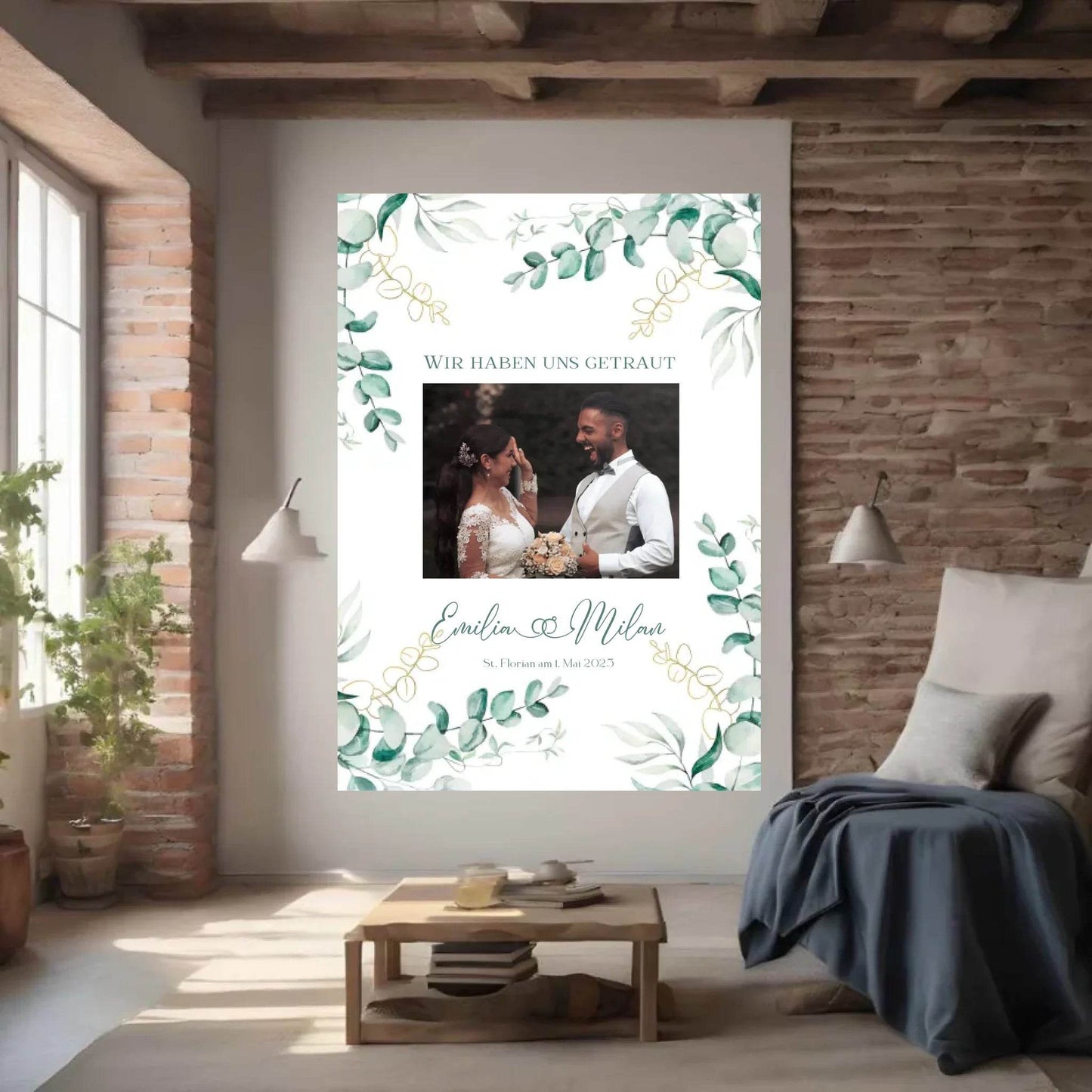 happy-prints.eu - Personalisiertes Poster zur Hochzeit - mit eigenem Bild und individuellem Text