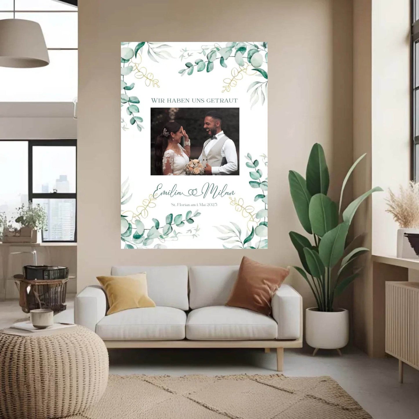 happy-prints.eu - Personalisiertes Poster zur Hochzeit - mit eigenem Bild und individuellem Text