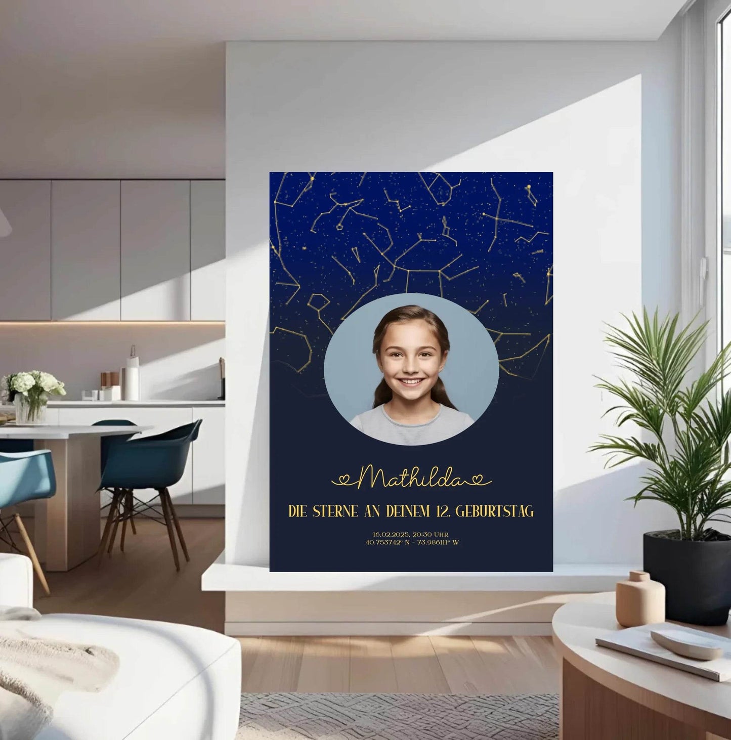 happy-prints.eu - Personalisiertes Sternenbild mit eigenem Bild - Text und Bild änderbar