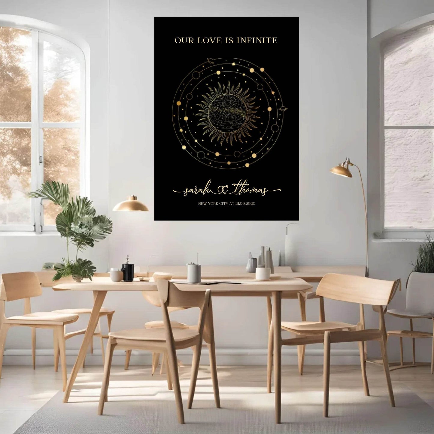 happy-prints.eu - Personalisierte Sternenkarte zur Hochzeit - Unsere Liebe ist grenzenlos