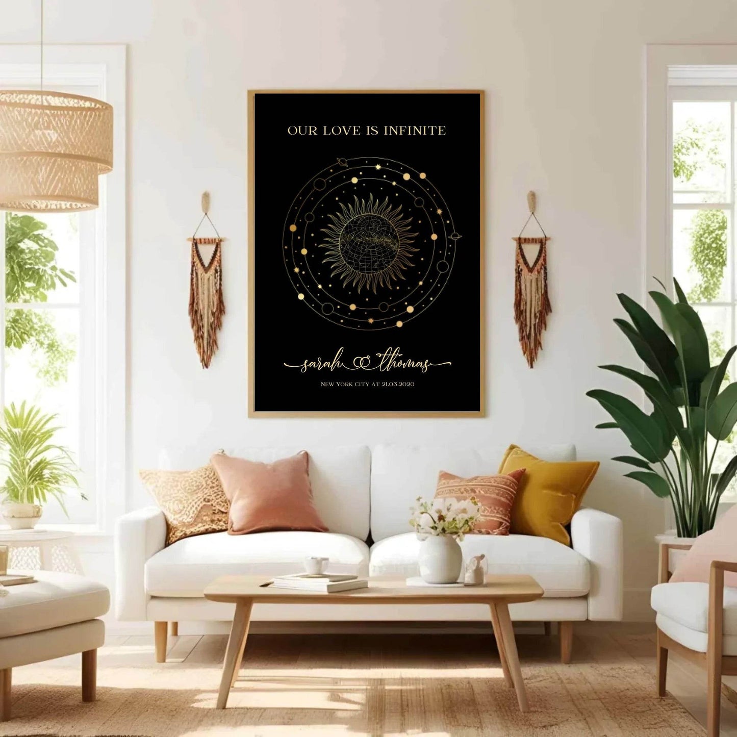 happy-prints.eu - Personalisierte Sternenkarte zur Hochzeit - Unsere Liebe ist grenzenlos