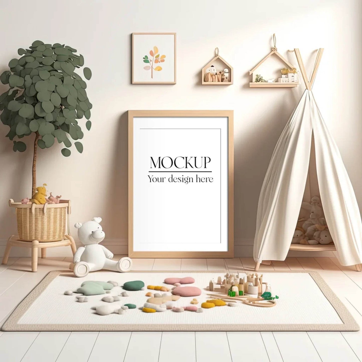 happy-prints.eu - Personalisiertes Sternenbild mit Tiere im Heißluftballon - Geschenk für ein Baby zur Geburt