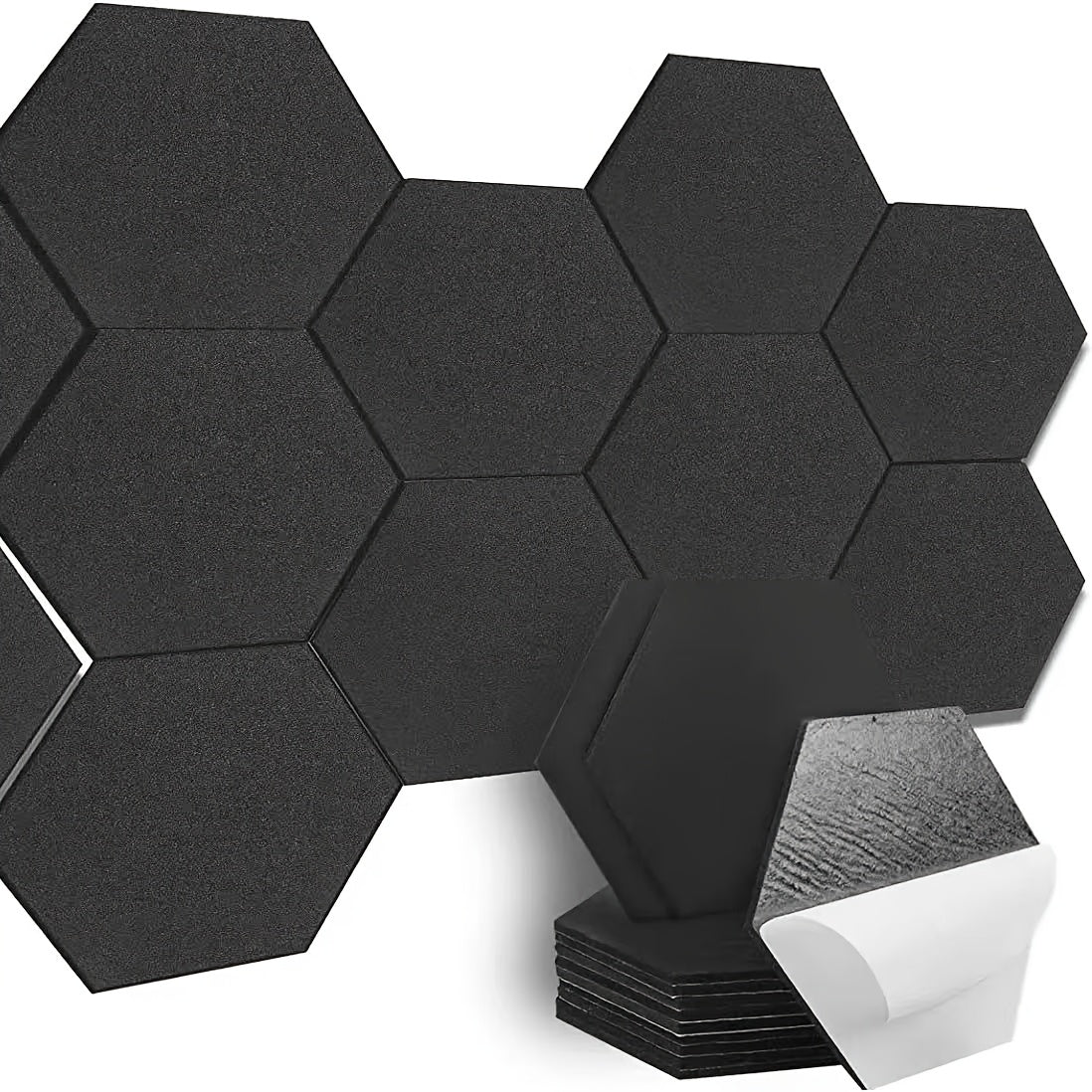 Personalisierte sechseckige Fotodruck Wandaufkleber für Collage mit 4/5/6/8/9/10 Fotos, Bilder in Farbe oder Schwarzweiß, mit selbstklebender Rückseite, ca. 24x20cm Bildgröße