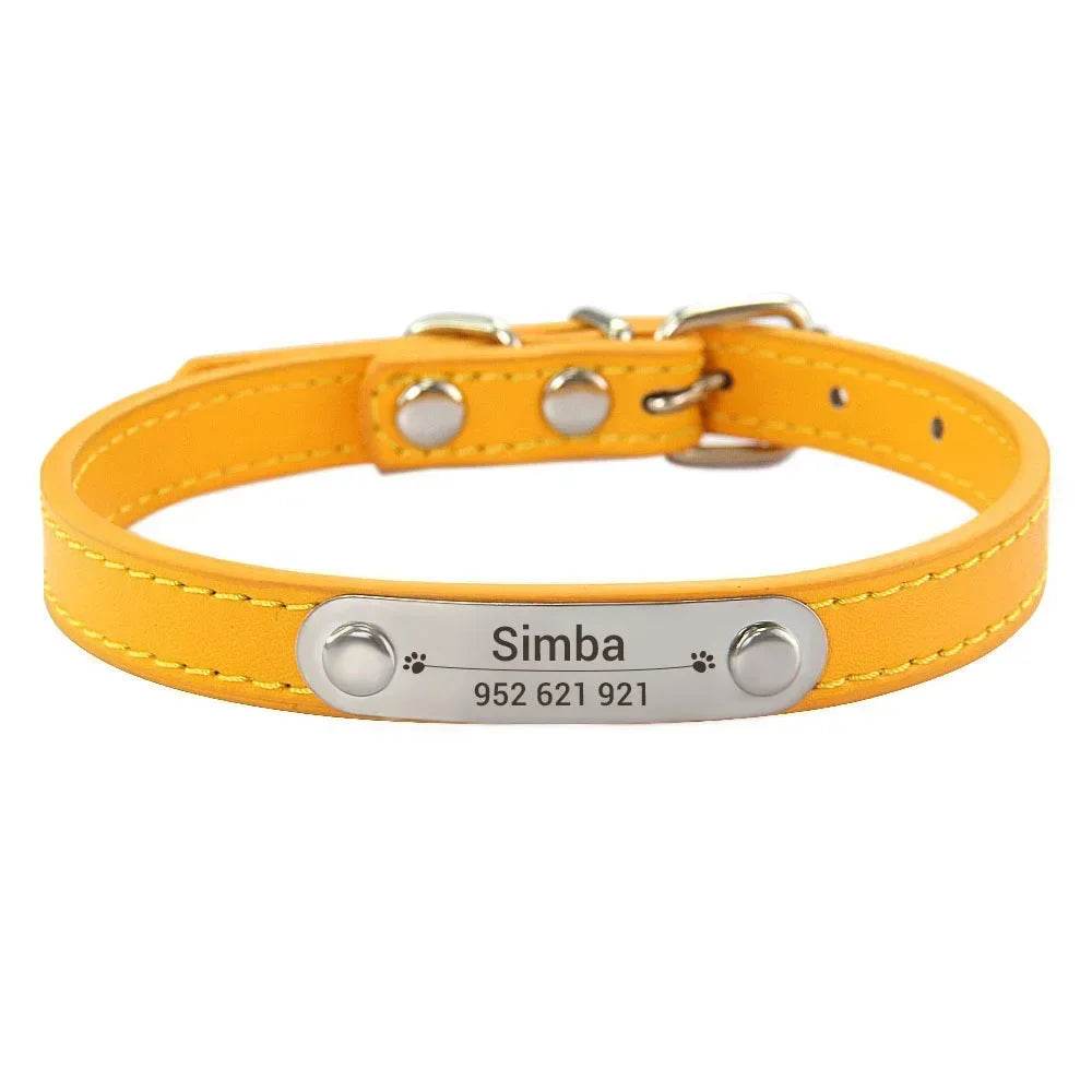 happy-prints.eu - Personalisiertes Hundehalsband aus PU-Leder: schickes und funktionales Accessoire für Deinen Hund