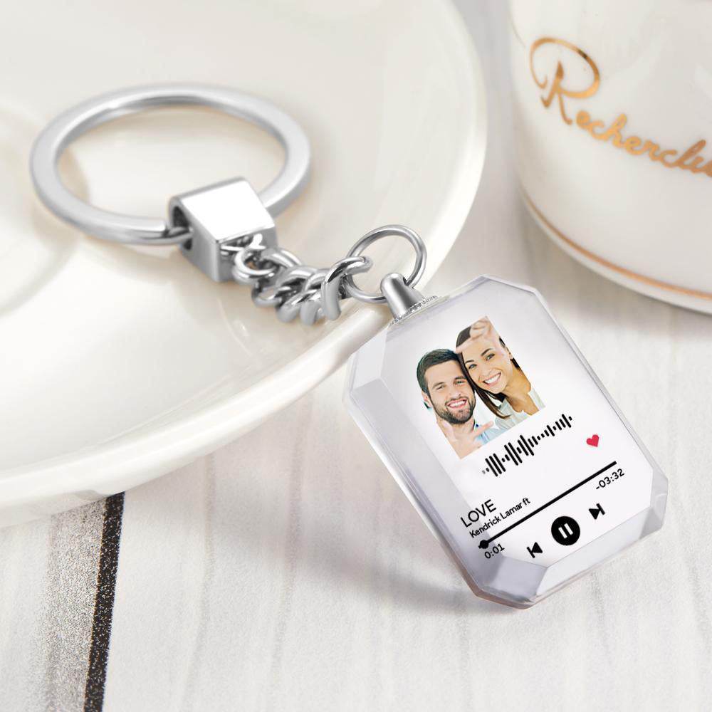 happy-prints.eu - Personalisierter Kristall-Schlüsselanhänger mit eigenem Bild und Lied