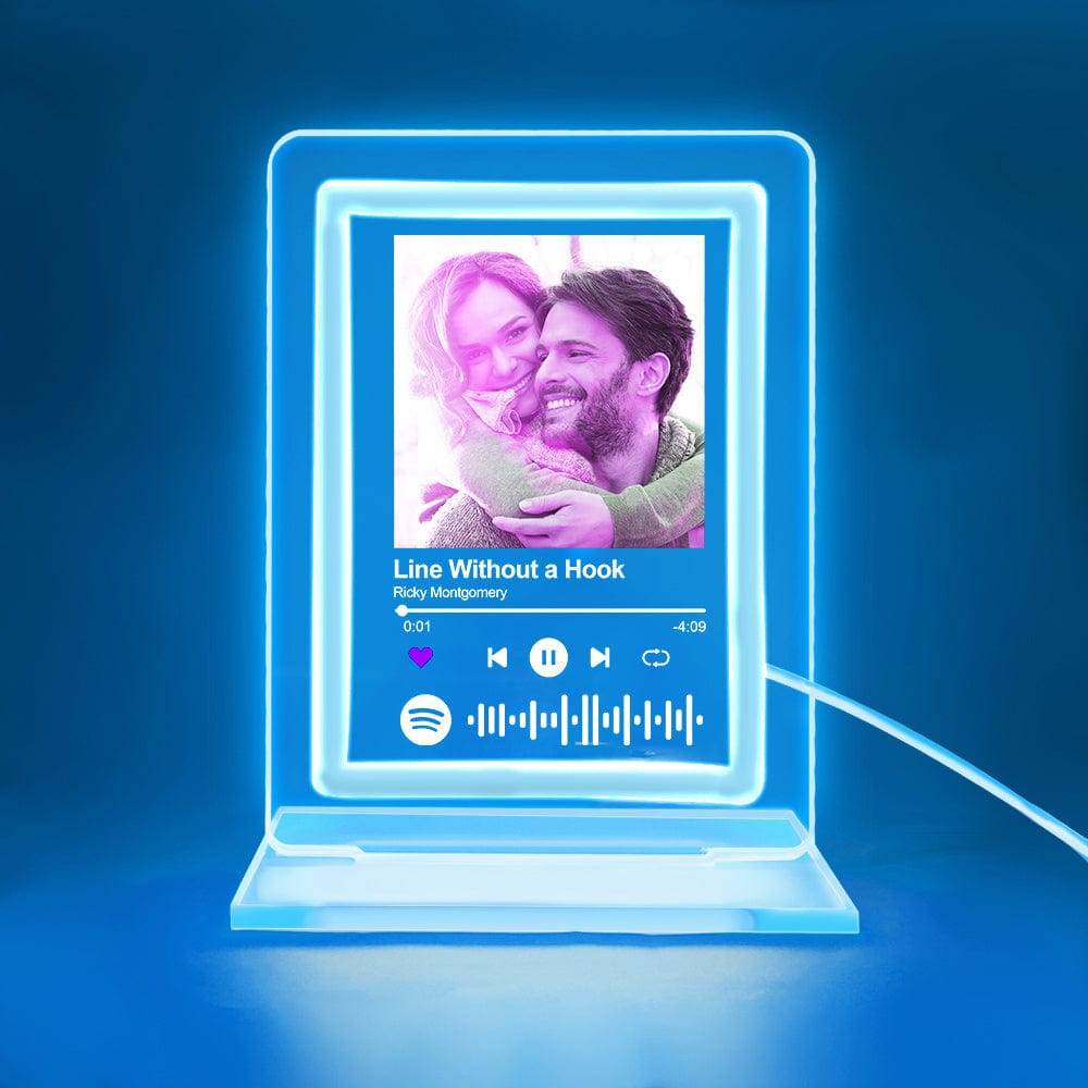 happy-prints.eu - Personalisiertes Spotify Neon-Licht-Kunst: Emotionen im perfekten Licht - mit persönlichem Bild und Lieblingslied