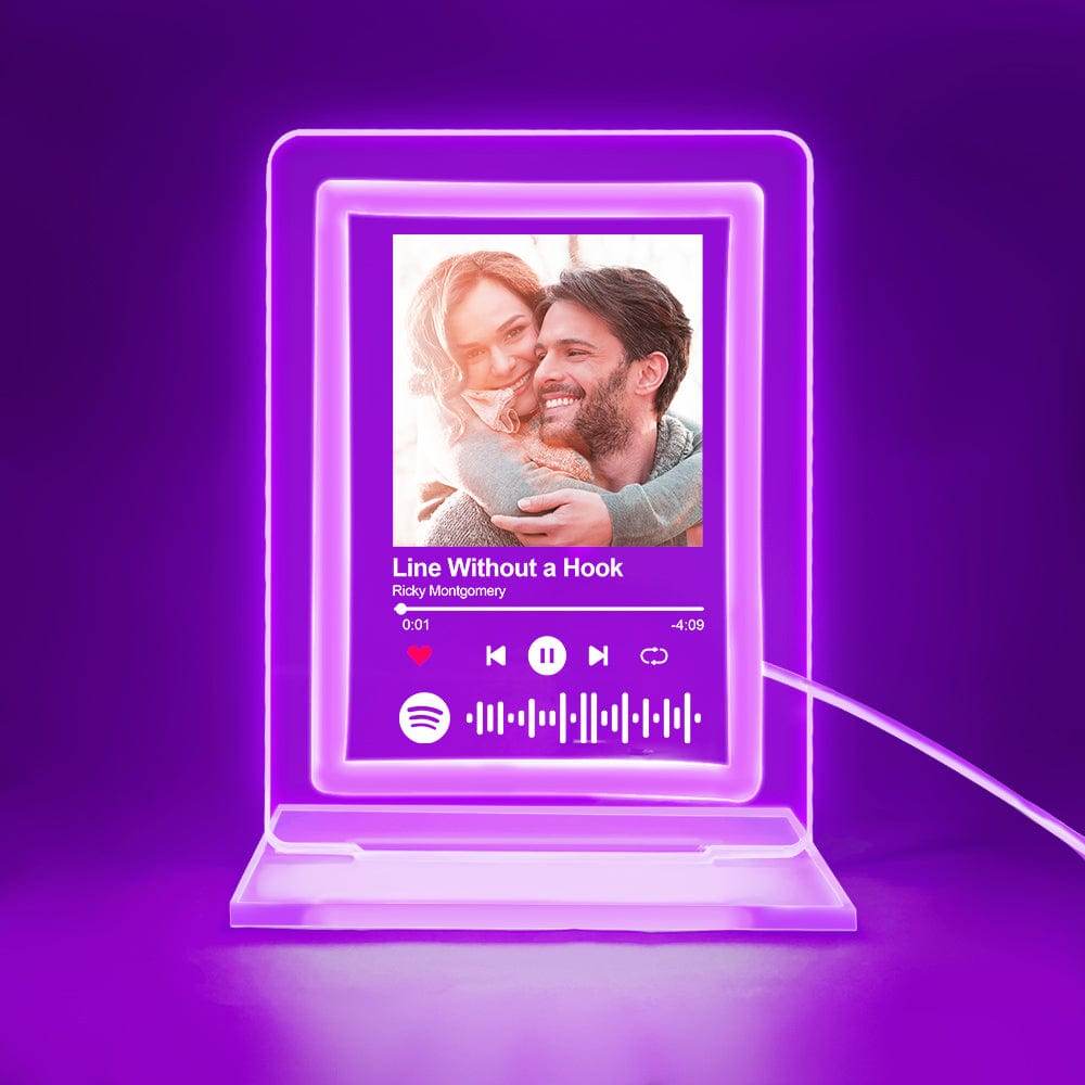 happy-prints.eu - Personalisiertes Spotify Neon-Licht-Kunst: Emotionen im perfekten Licht - mit persönlichem Bild und Lieblingslied