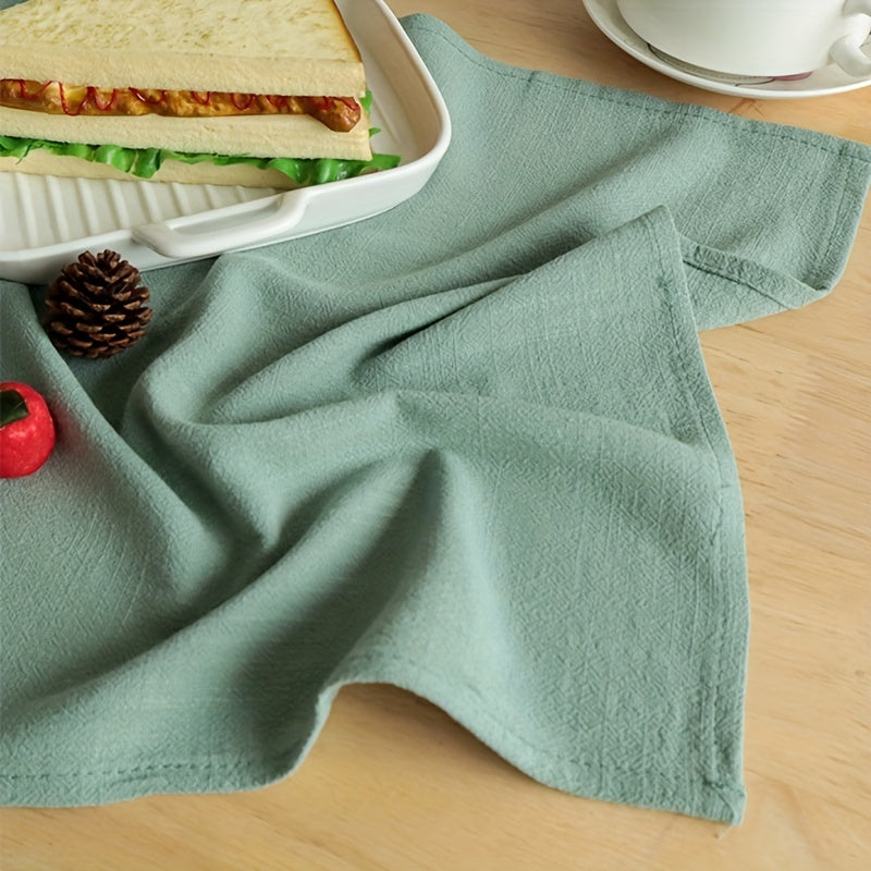 6er-Set Baumwolle-Leinen-Servietten bzw. Tischsets „Pastell Pur“ – Quadratische Stoffe mit 40x40cm in Mintgrün, Beige, Rosa, Grau & Hellbraun, Minimalistisch & Pflegeleicht aus Baumwoll-Leinen