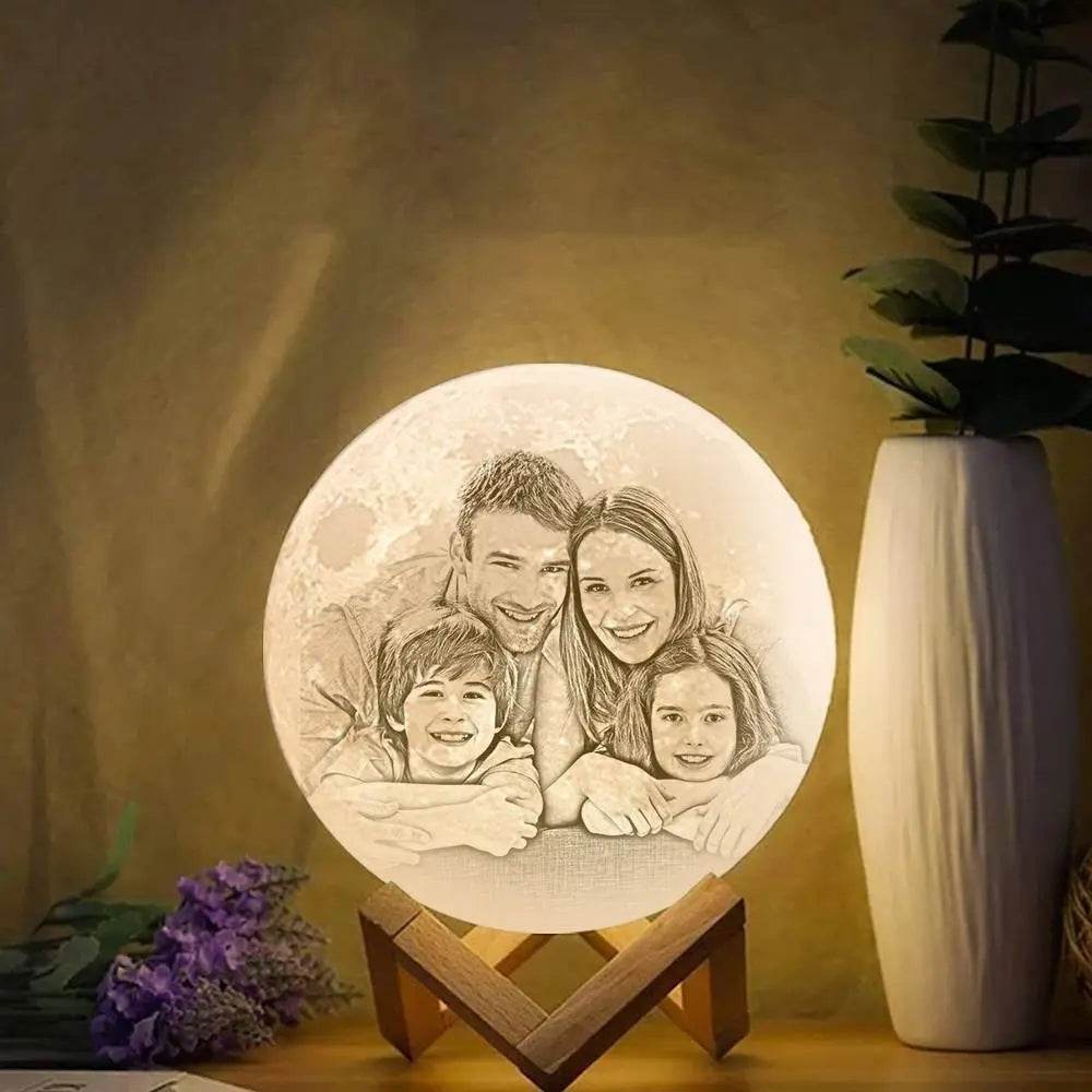 happy-prints.eu - Personalisierte Mondlampe – Dein magisches Geschenk für besondere Momente - in 5 Größen