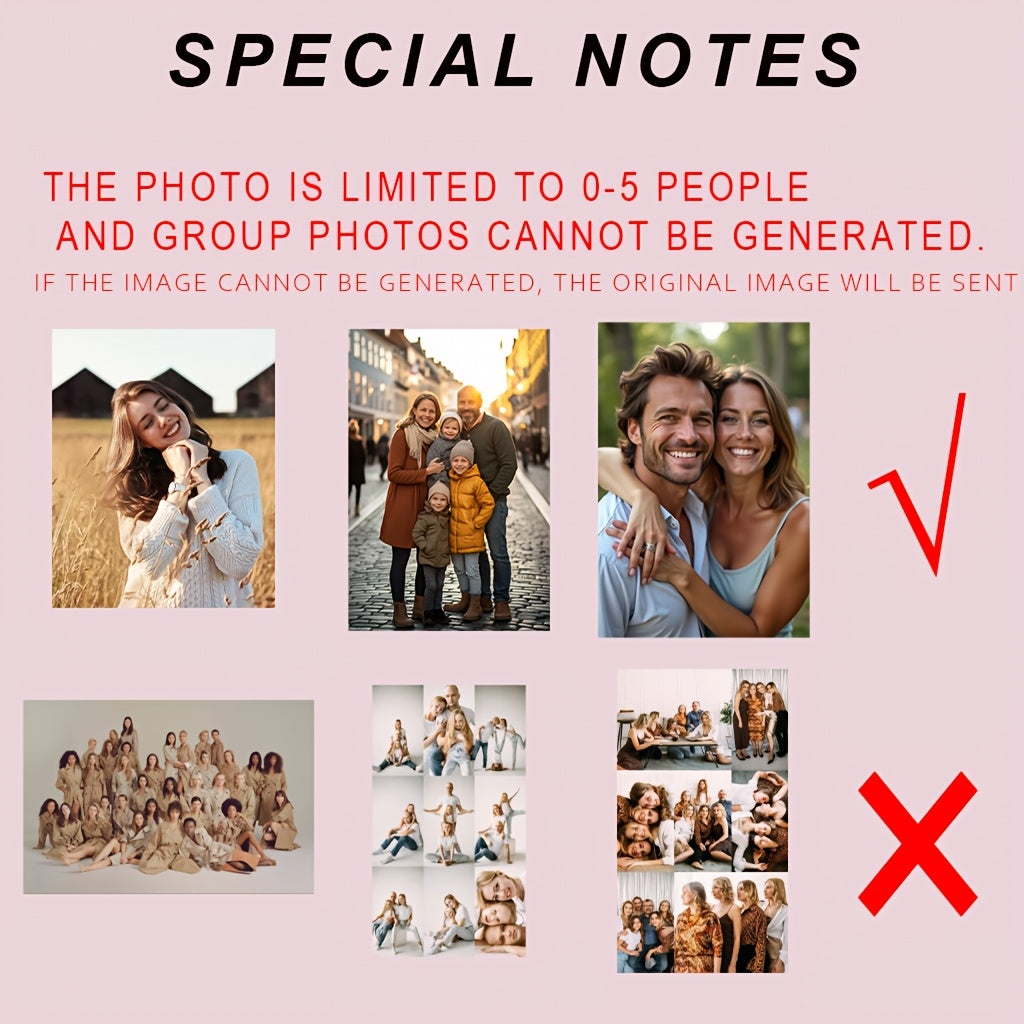 Personalisiertes Familien- und Paarfoto Porträt – individuelles Cartoon-Bild im Animationsstil, gerahmtes Leinwandgemälde in verschiedenen Größen