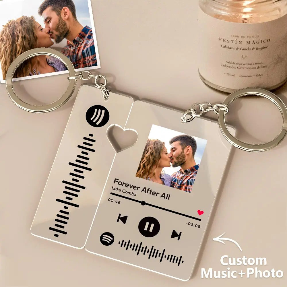 Personalisierter Spotify-Schlüsselanhänger als wunderbares Geschenk für Paare, Verliebte und alle, die Musik lieben -