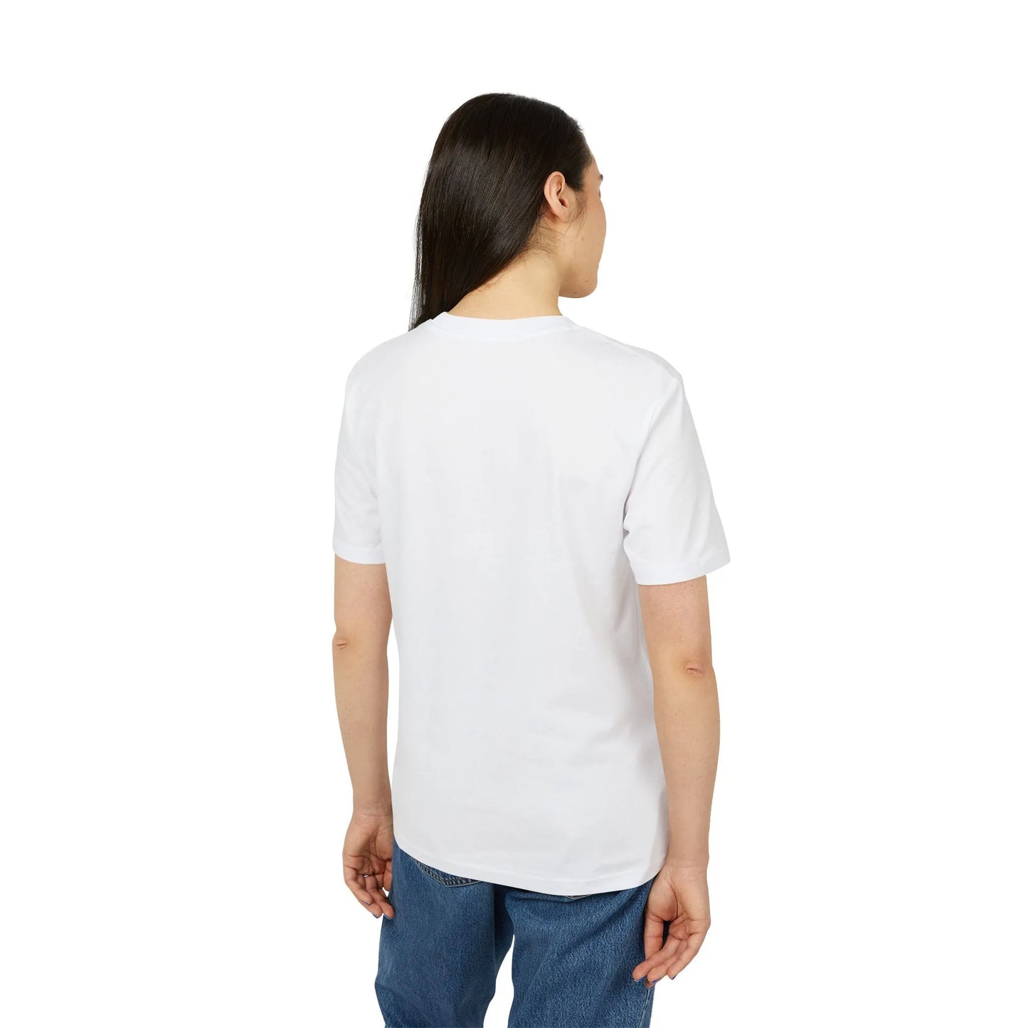 Unisex Yoga T-Shirt mit Aufdruck für Damen und Herren - kurzarm, 100% Bio Baumwolle, 180 g/m², in großen Größen, weiß und weitere Farben -