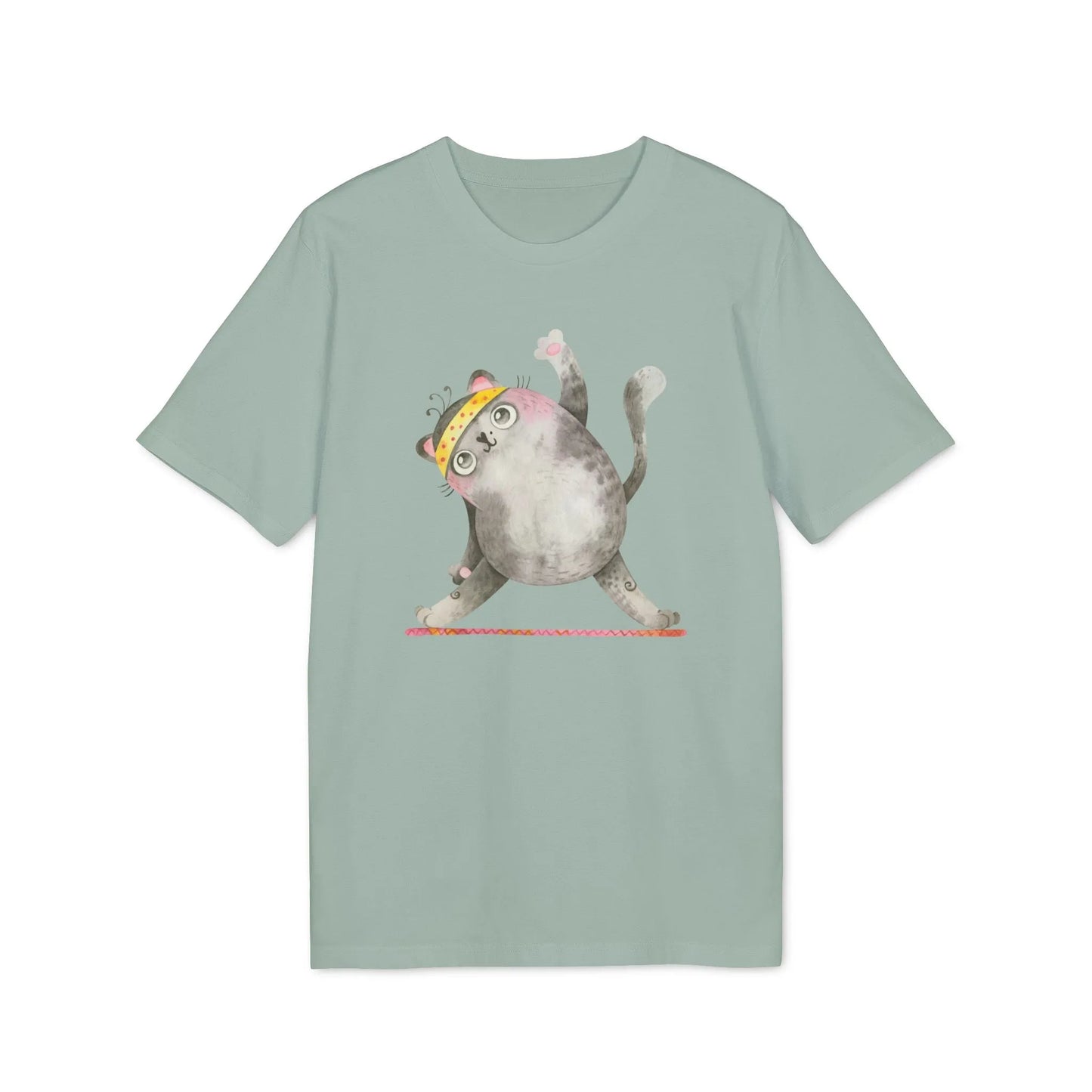 Unisex Yoga T-Shirt mit Aufdruck für Damen und Herren - kurzarm, 100% Bio Baumwolle, 180 g/m², in großen Größen, weiß und weitere Farben - Aloe