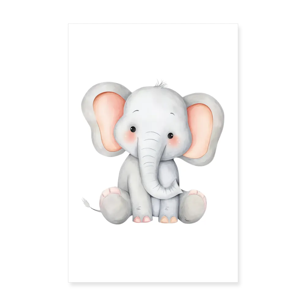 Personalisiertes Poster mit süßem Löwen - 20x30 cm - Mädchen und Jungen Tier Motiv, Bild, Text und Produkt einfach änderbar - Weiß One size