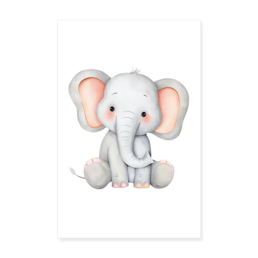 Personalisiertes Poster mit süßem Löwen - 20x30 cm - Mädchen und Jungen Tier Motiv, Bild, Text und Produkt einfach änderbar - Weiß One size