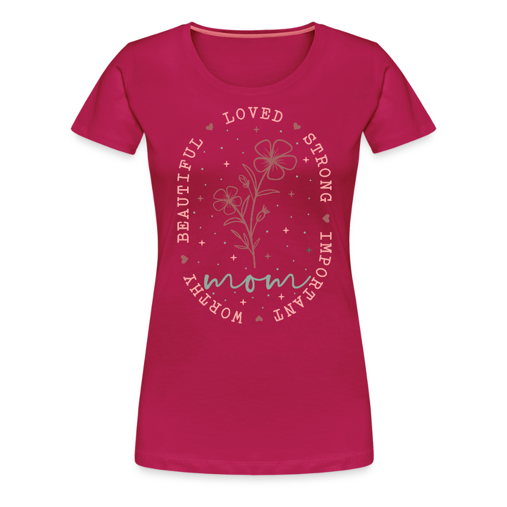 Frauen T-Shirts mit eigenem Design bedrucken - perfekt zum Muttertag - dunkles Pink