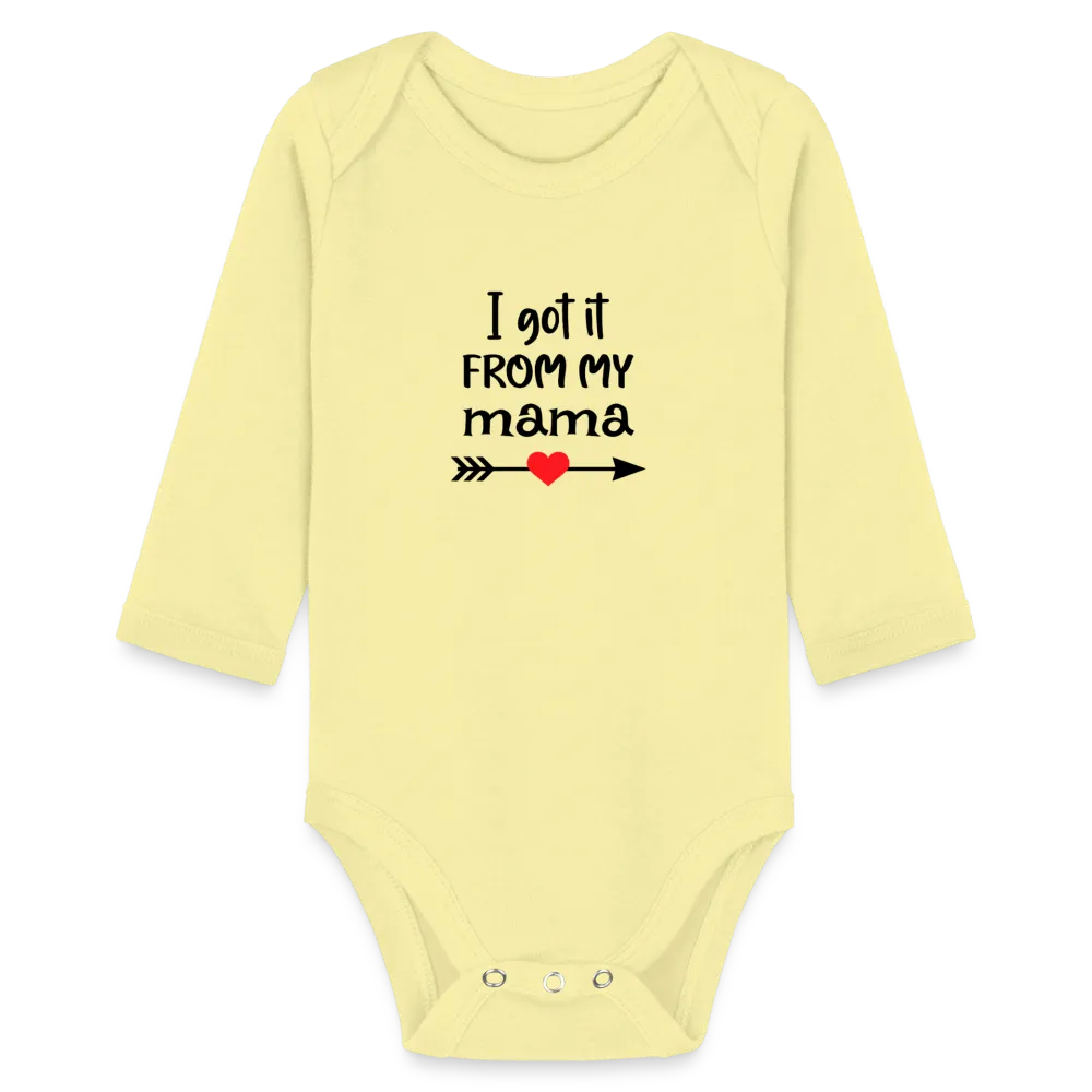 Personalisierter Unisex Baby Bio-Langarm-Body mit Spruch - 100% Bio Baumwolle - bis Größe 80 bzw. 12 Monate - in vielen Farben und Größen - Bild, Motiv und Text sind individualisierbar -