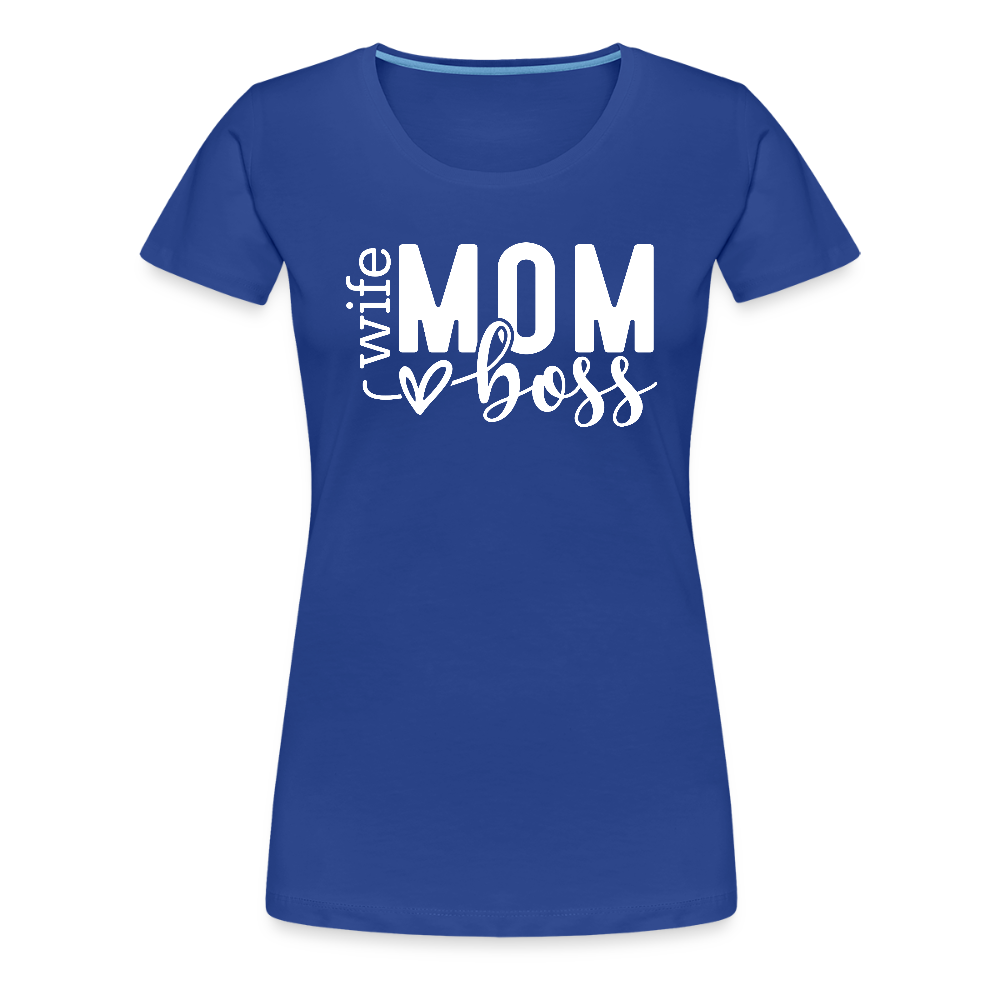 Frauen Premium T-Shirt zum Muttertag - Mom mit Herz - Motiv und Text easy anpassbar - Königsblau