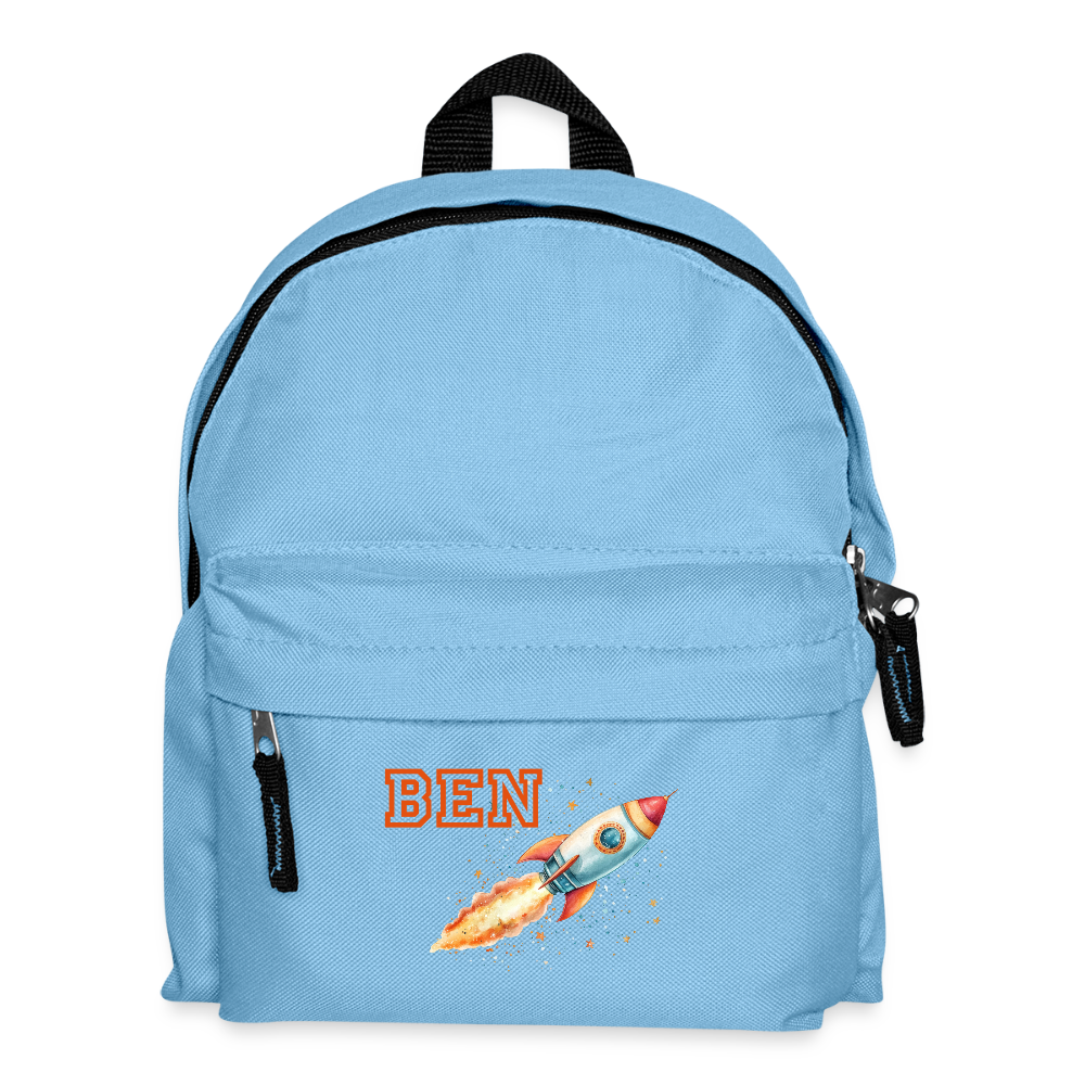 Peronsalisierter Kinder Rucksack - Text und Motiv easy anpassbar - Hellblau One size