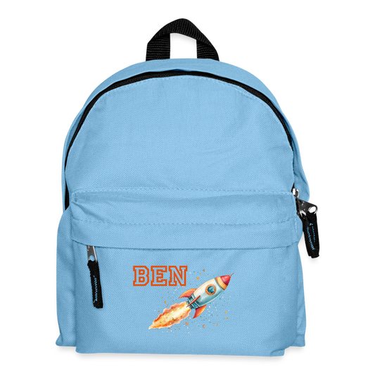 Peronsalisierter Kinder Rucksack - Text und Motiv easy anpassbar - Hellblau One size