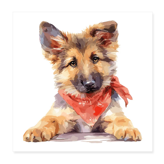 Personalisiertes Poster mit Hund - Bild, Text und Motiv sind individualisierbar - 20x20 cm - Weiß One size