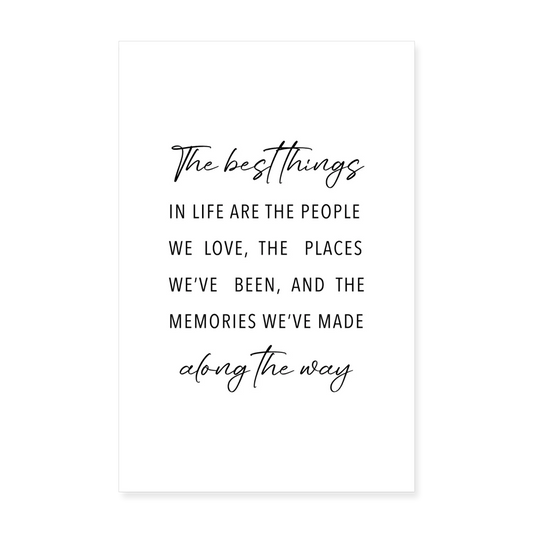 Personalisiertes Poster mit Spruch - The best things in life - 20x30 cm - Motiv, Bild, Text und Produkt einfach änderbar - Weiß One size