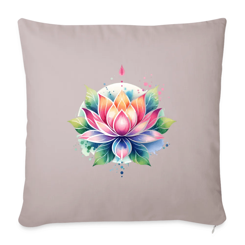 happy-prints.eu - Personalisiertes Sofakissen mit Füllung - bunte Lotusblume - 44 x 44 cm - Motiv veränderbar - viele verschiedene Polsterfarben