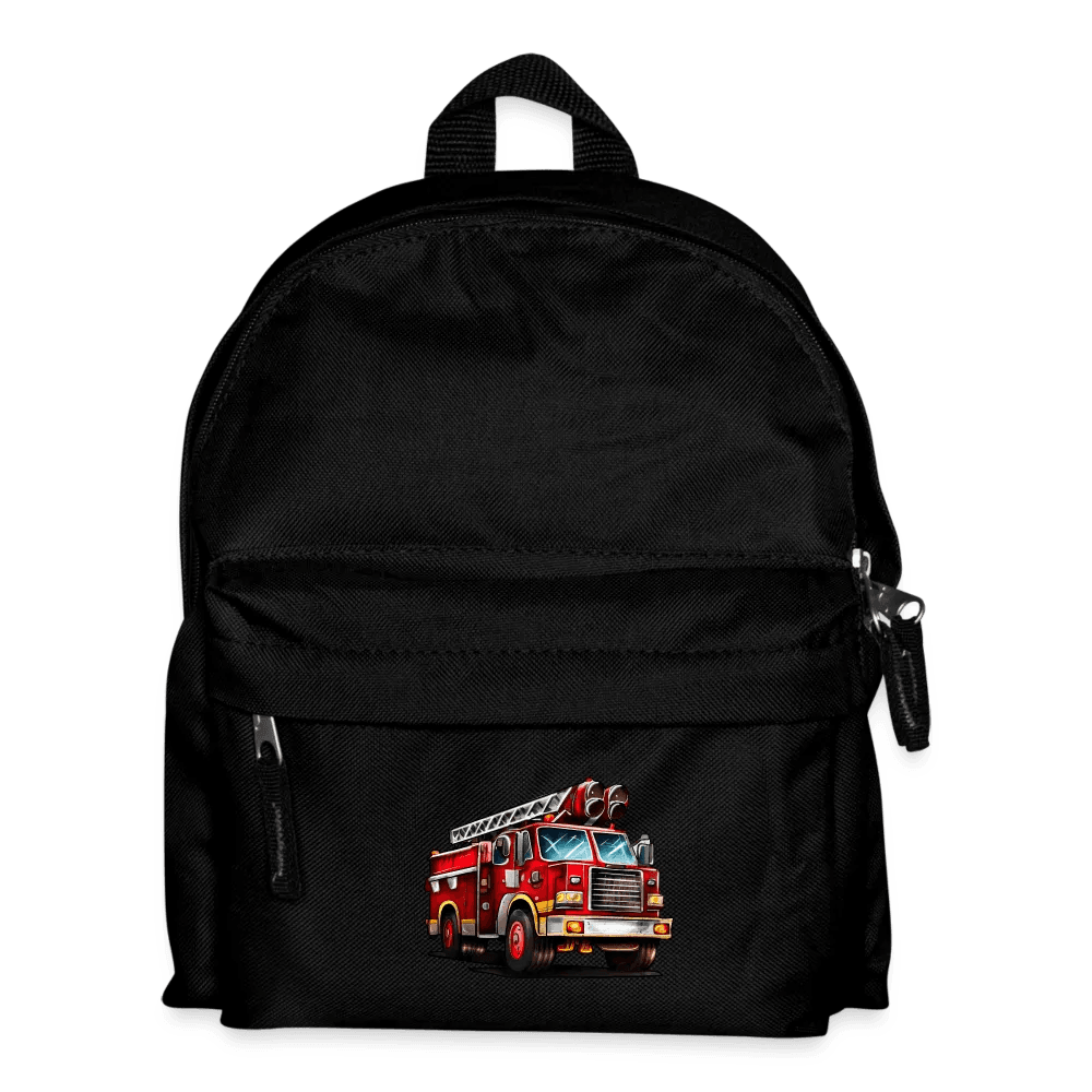 happy-prints.eu - Kinder Rucksack in blau mit Feuerwehr Fahrzeug - super für Jungen und Mädchen