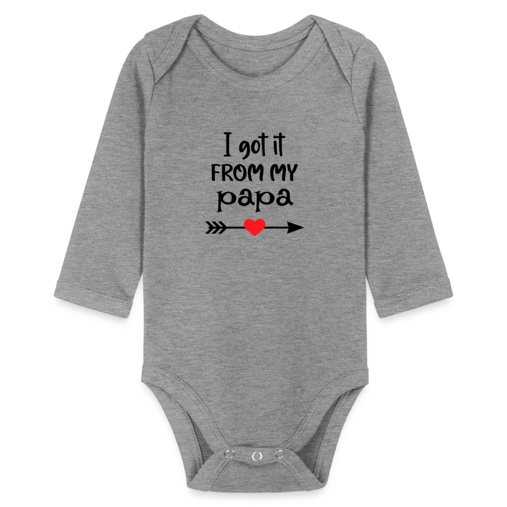 Personalisierter Unisex Baby Bio-Langarm-Body mit Spruch - 100% Bio Baumwolle - bis Größe 80 bzw. 12 Monate - in vielen Farben und Größen - Bild, Motiv und Text sind individualisierbar -