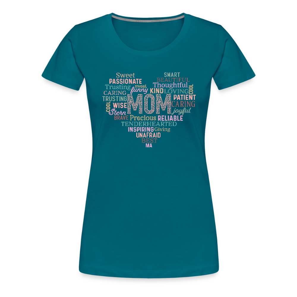 Frauen Premium T-Shirt mit Herz - tolles Motiv zum Muttertag - Motiv und Text easy änderbar - Divablau