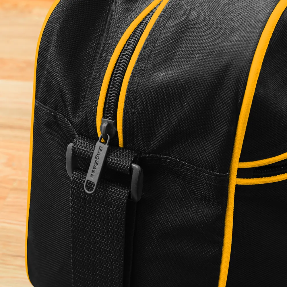 Personalisierte Unisex Retro Tasche zum Umhängen mit Spruch "Nope. Not Today" - Motiv und Text veränderbar - 18 Liter -