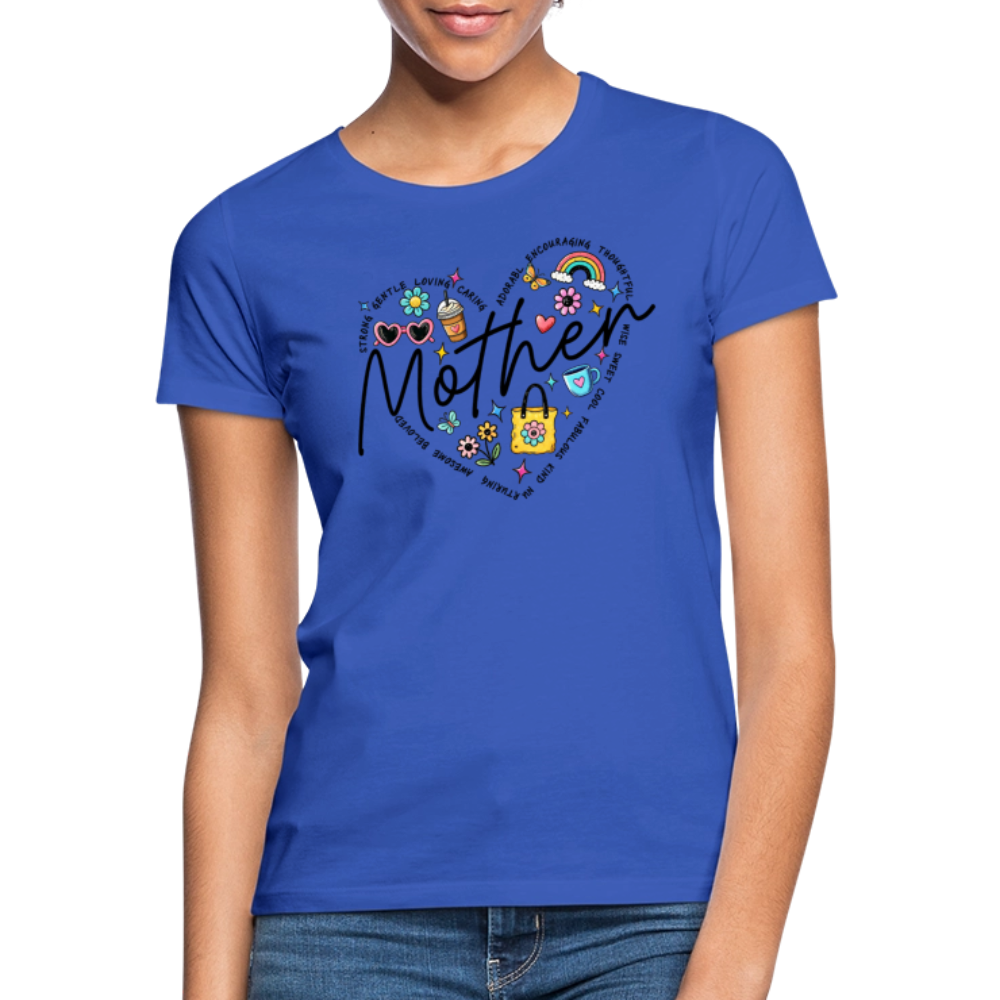 Personalisiertes Frauen T-Shirt mit Herz und Mother - lustiges Shirt zum Muttertag - viele Farben und Größen - Motiv easy anpassbar -