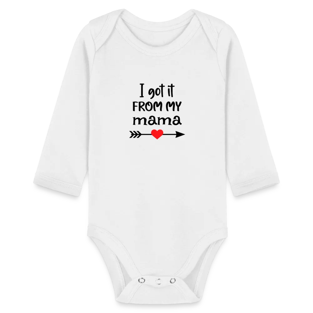 Personalisierter Unisex Baby Bio-Langarm-Body mit Spruch - 100% Bio Baumwolle - bis Größe 80 bzw. 12 Monate - in vielen Farben und Größen - Bild, Motiv und Text sind individualisierbar -