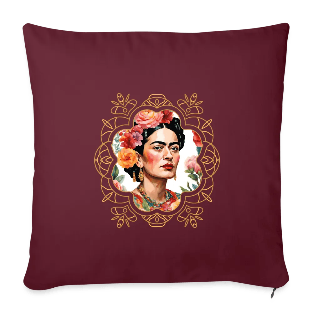 happy-prints.eu - Pesonalisiertes Sofakissen mit Füllung - Frida Kahlo modern interpretiert mit gold - tolle ergänzende Motive in dieser Serie - 44 x 44 cm - viele verschiedene Polsterfarben