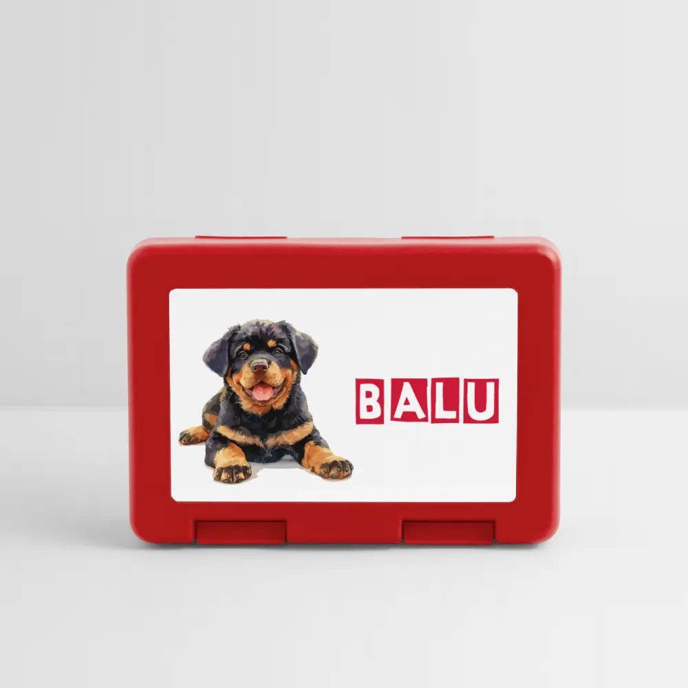 Personalisierter Behälter für Hunde Leckerlis - Motiv und Text veränderbar - Bild des eigenen Hundes hochladbar -