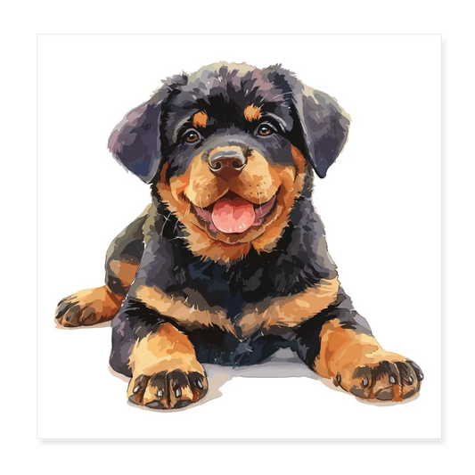 Personalisiertes Poster mit Hund - Bild, Text und Motiv sind individualisierbar - 20x20 cm - Weiß One size