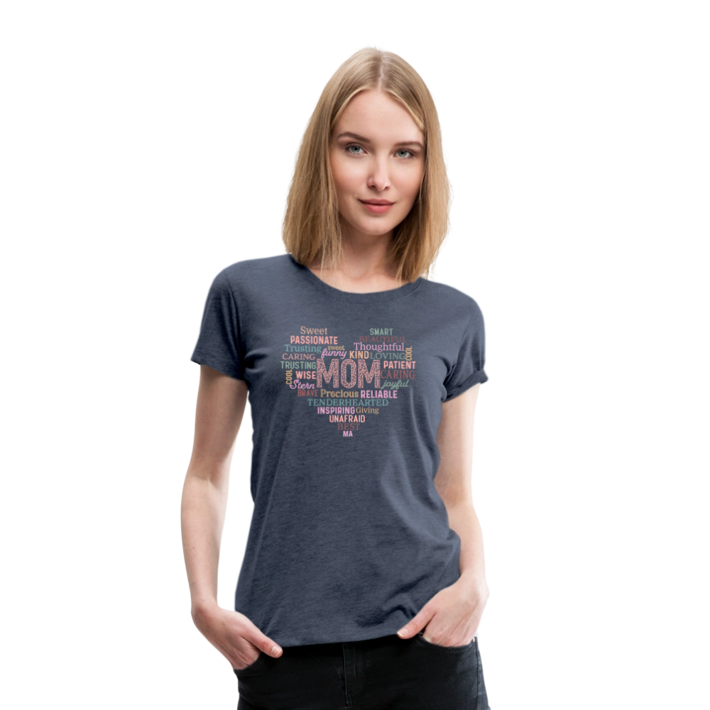 Frauen Premium T-Shirt mit Herz - tolles Motiv zum Muttertag - Motiv und Text easy änderbar -