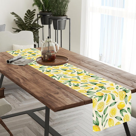 Sommerliche Tischdecke mit Zitronenmuster – stilvolle Frische für Dein Zuhause in drei Größen