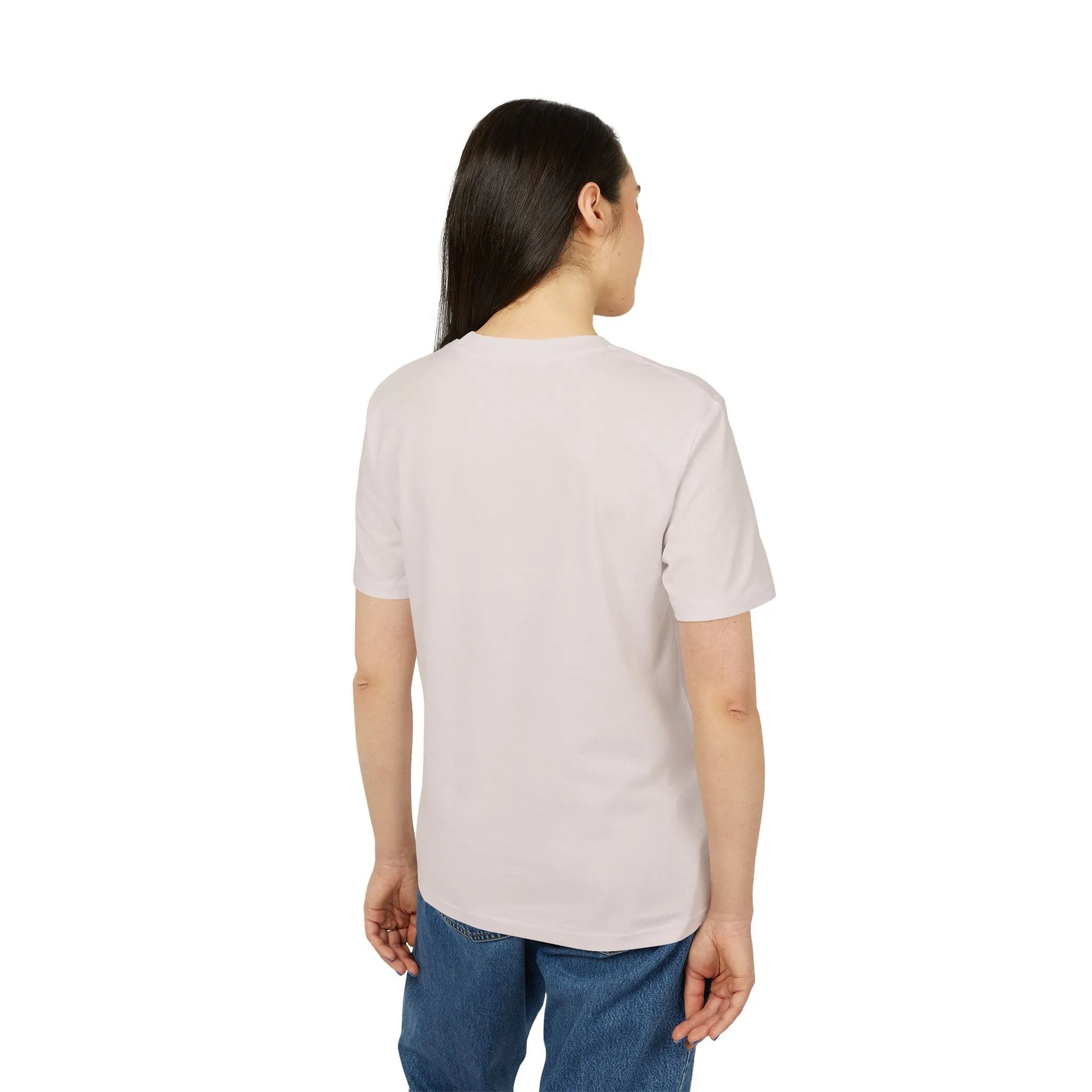 Unisex Yoga T-Shirt mit Aufdruck für Damen und Herren - kurzarm, 100% Bio Baumwolle, 180 g/m², in großen Größen, weiß und weitere Farben -