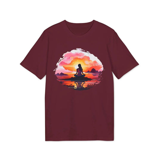 happy-prints.eu - Unisex Yoga T-Shirt mit Aufdruck für Damen und Herren - kurzarm, 100% Bio Baumwolle, 180 g/m², in großen Größen, weiß und weitere Farben