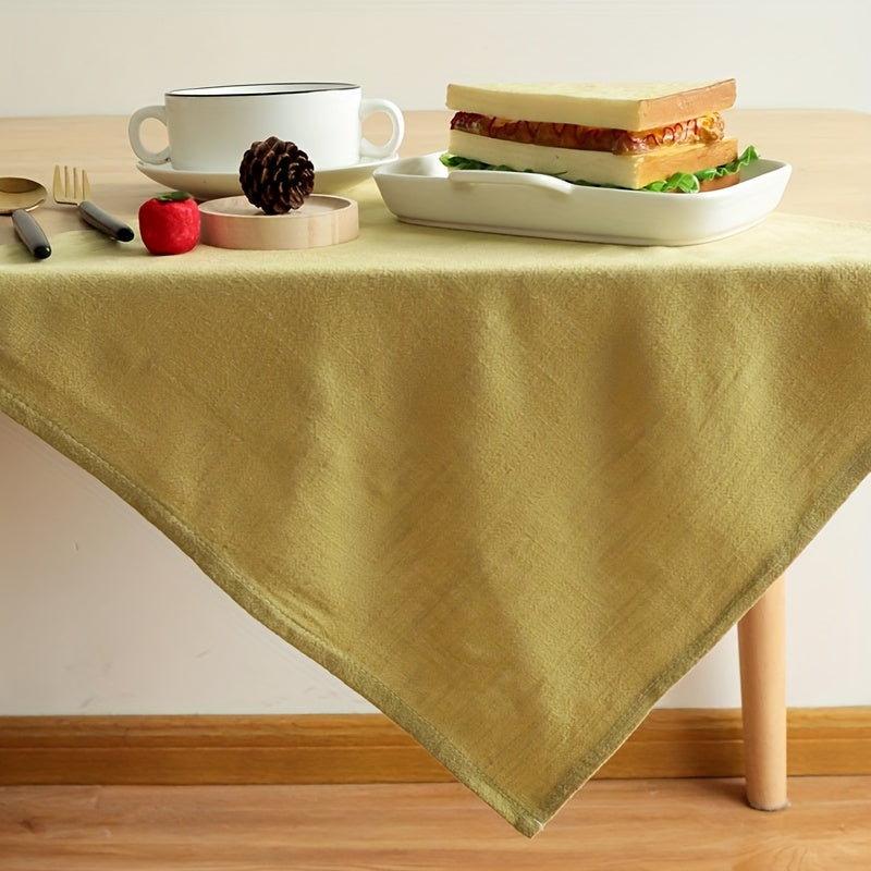 6er-Set Baumwolle-Leinen-Servietten bzw. Tischsets „Pastell Pur“ – Quadratische Stoffe mit 40x40cm in Mintgrün, Beige, Rosa, Grau & Hellbraun, Minimalistisch & Pflegeleicht aus Baumwoll-Leinen