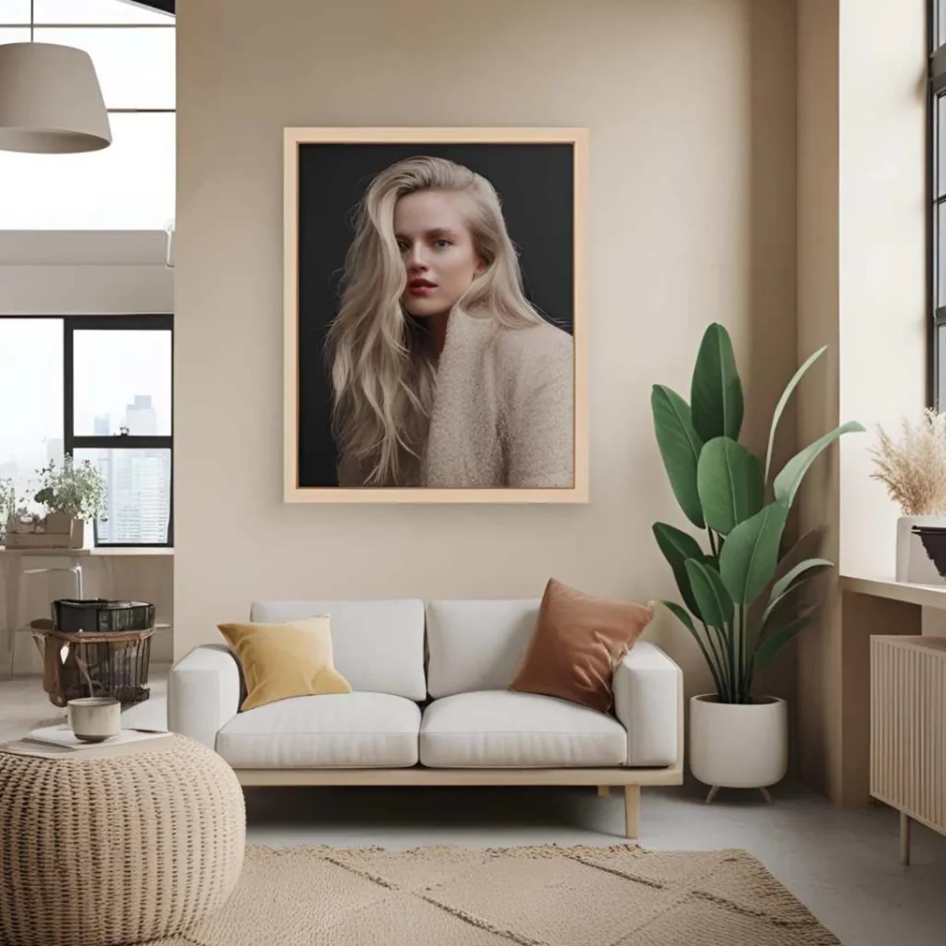 Personalisierte Sternenkarte mit großem Herz auf hellem beige - 6 Motive zur Wahl -