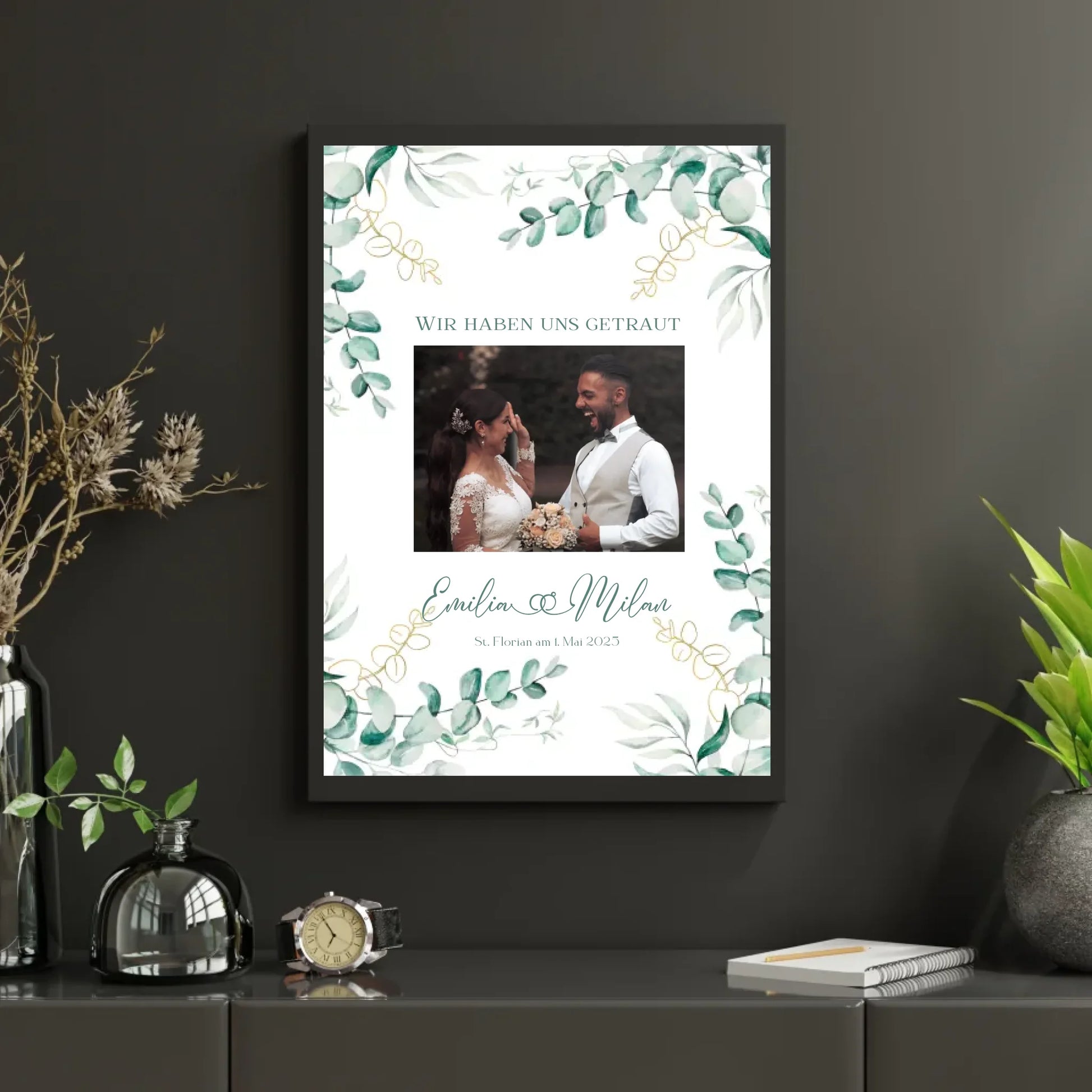 Personalisiertes Poster zur Hochzeit - mit eigenem Bild und individuellem Text -