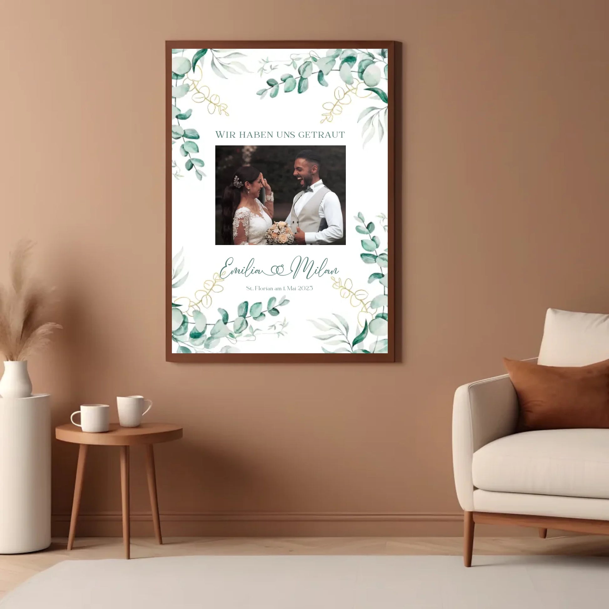 Personalisiertes Poster zur Hochzeit - mit eigenem Bild und individuellem Text -